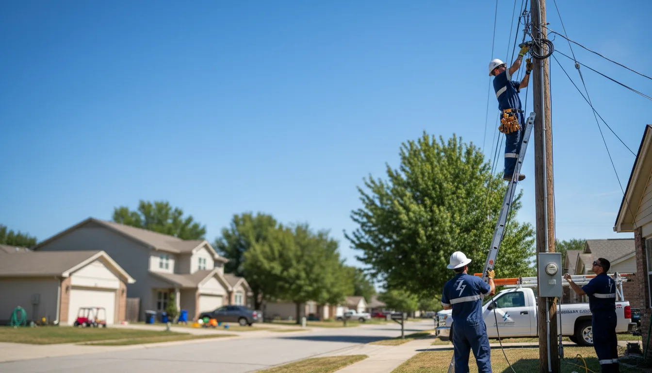 Residential electrician providing installation services in Mclain, MS